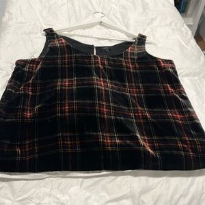 J. Crew Black and Red Plaid Blouse